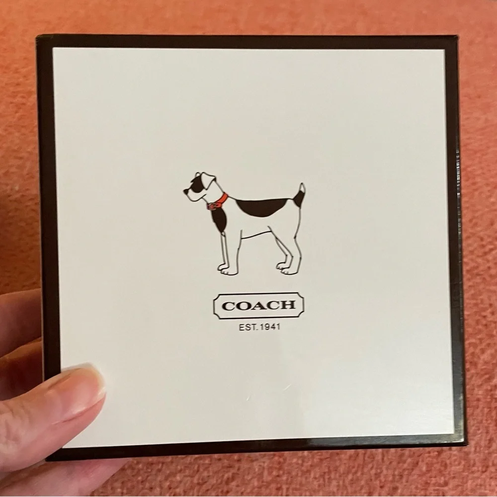 XS Coach Cherry Red Mini Signature Leather Pet Collar NWT - Picture 3 of 11